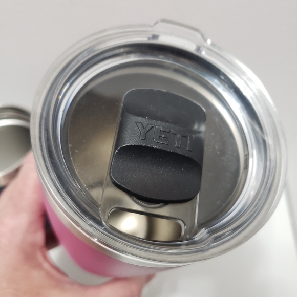 Yeti tumblers, used, pink with slide open lid and blue with straw top - Picture 3 of 6